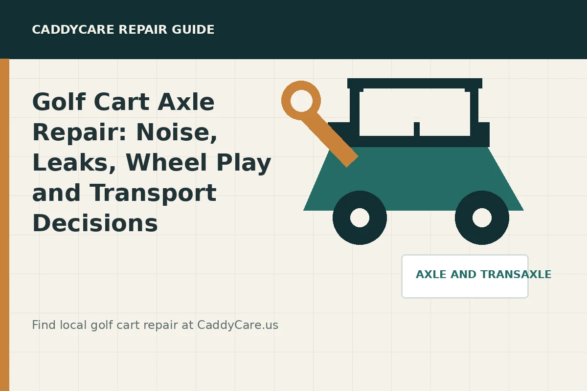 CaddyCare guide for golf cart axle repair