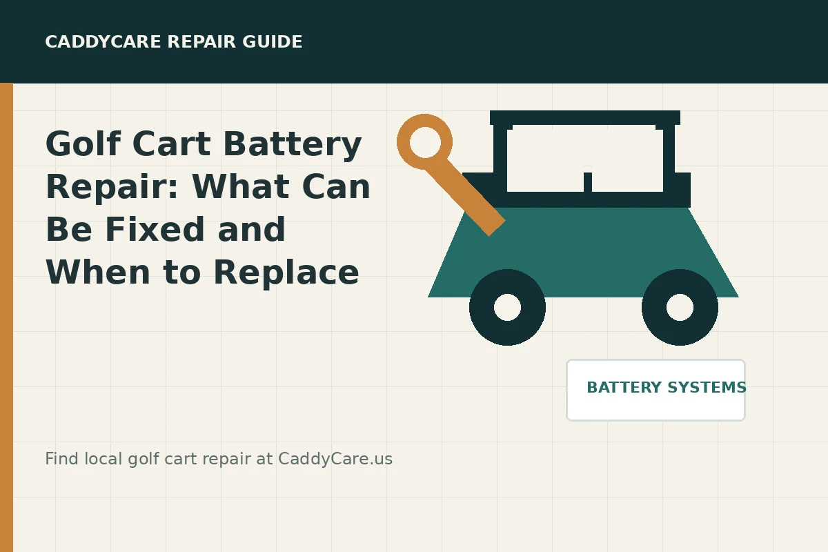 CaddyCare guide for golf cart battery repair