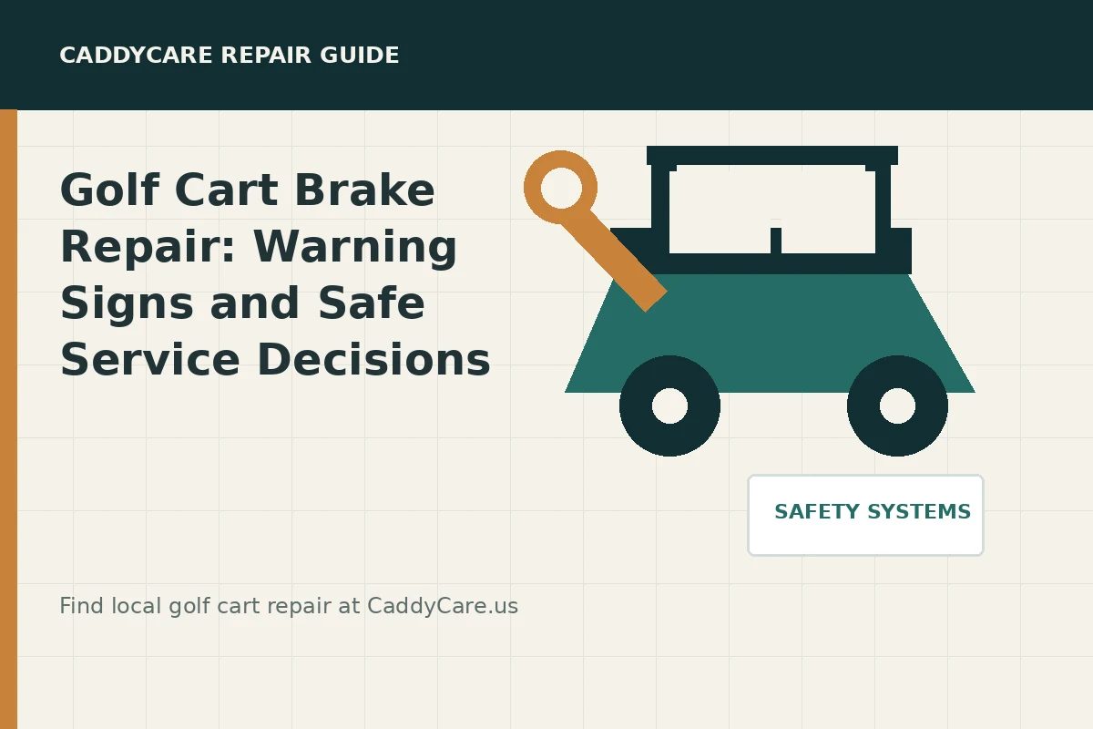 CaddyCare guide for golf cart brake repair