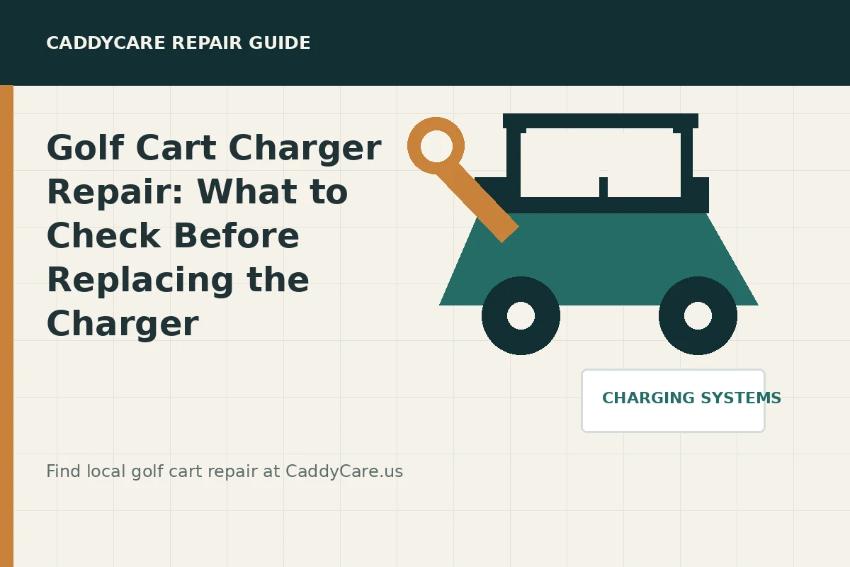 CaddyCare guide for golf cart charger repair