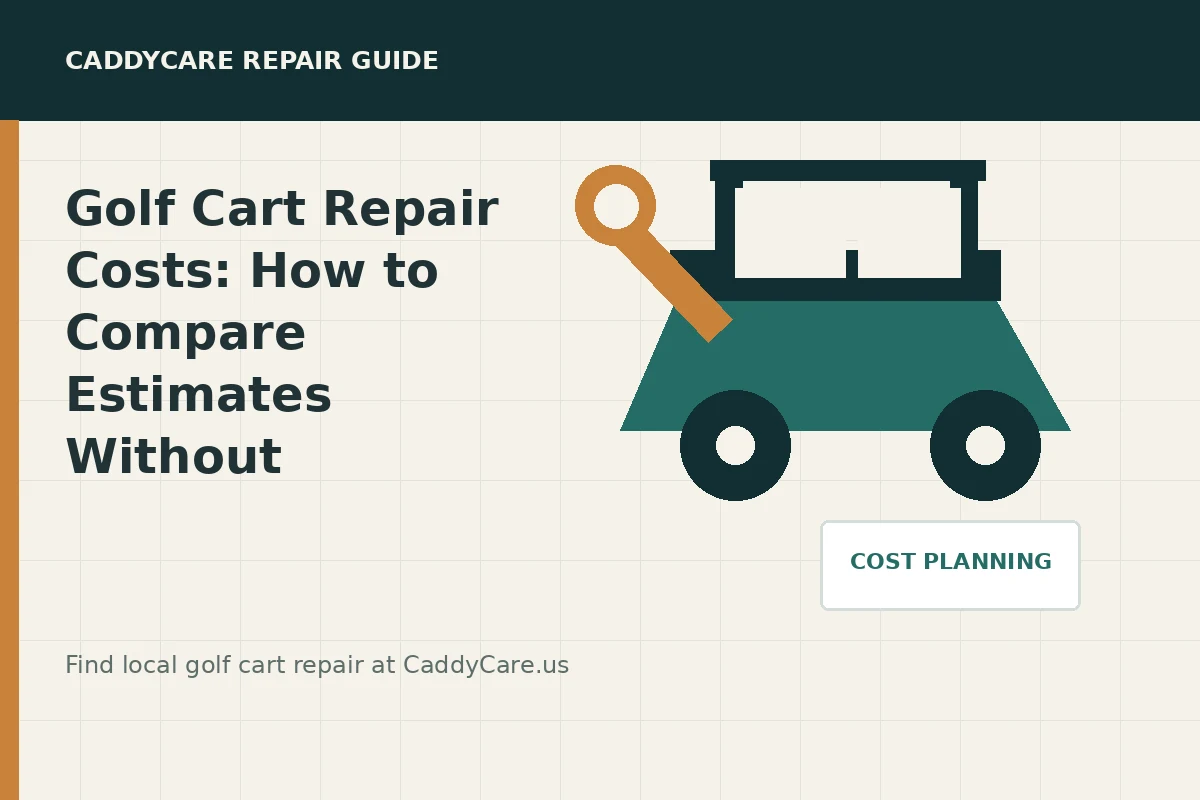 CaddyCare guide for golf cart repair costs